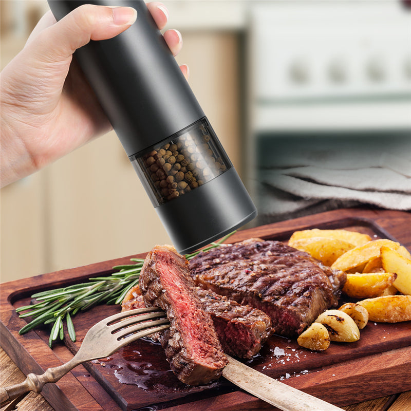 Rechargeable Electric Salt and Pepper Grinder Set